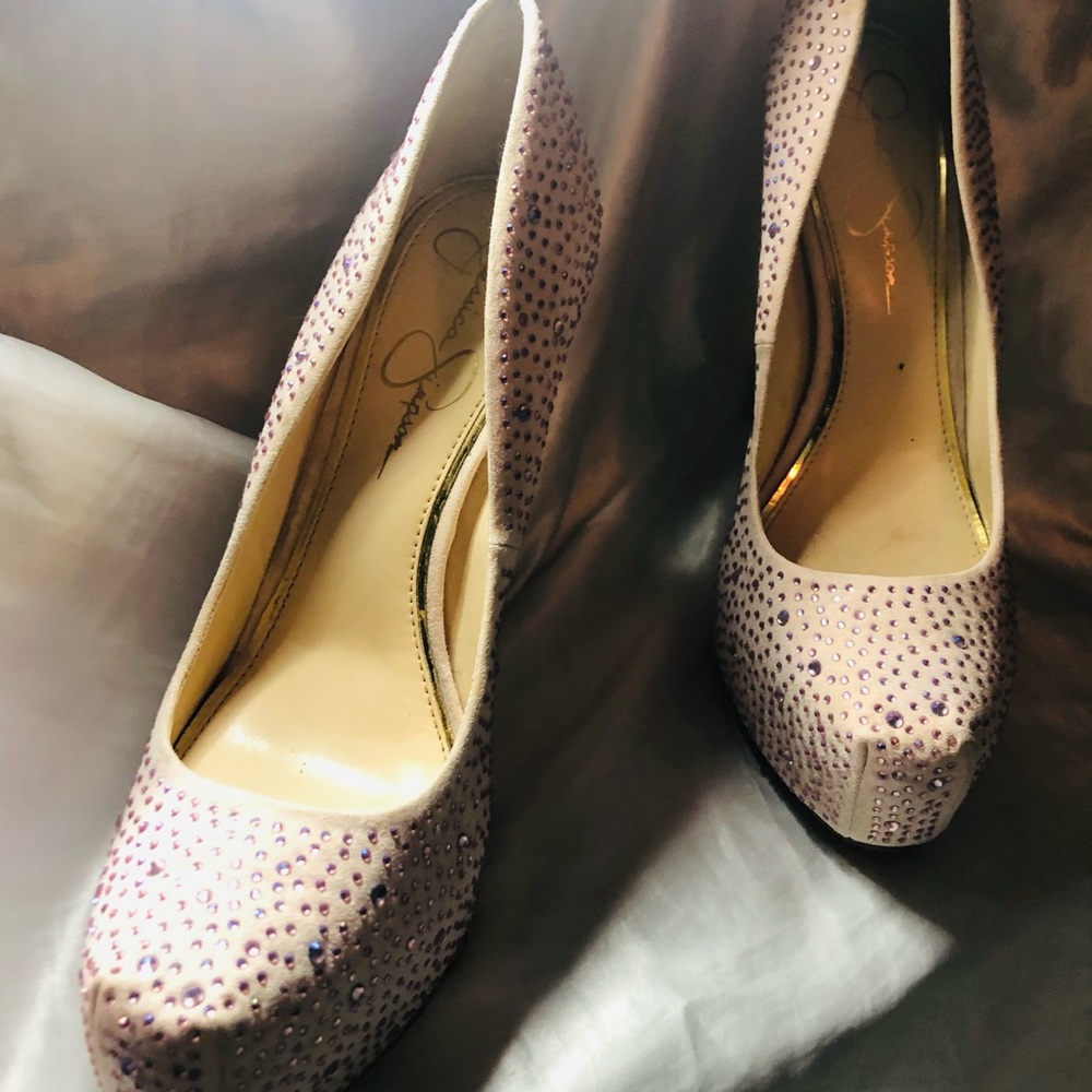 Jessica Simpson Rhinestone Heels - Picture 3 of 7